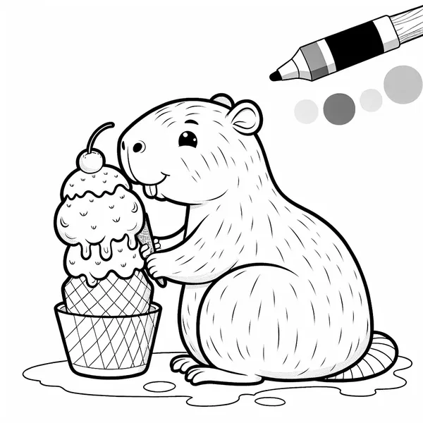 Ice Cream Capybara Treat