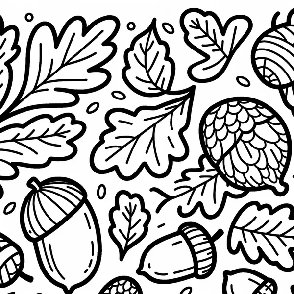 Acorns and Oak Leaves