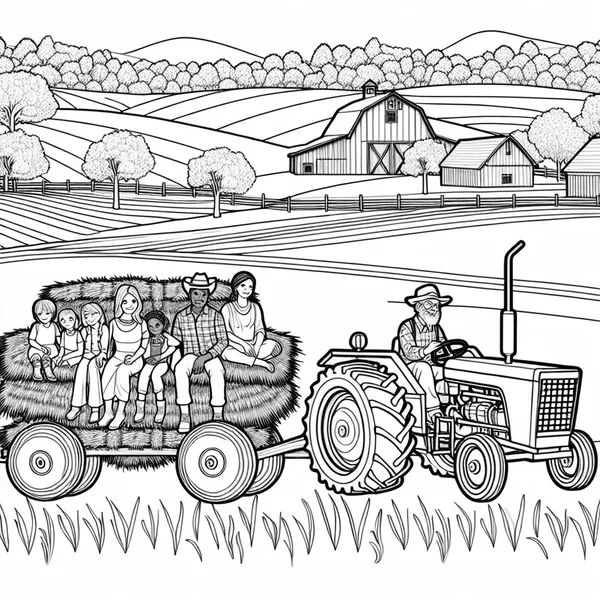 Hayride Scene