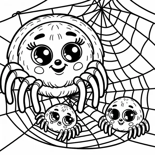 Cute Spider Family