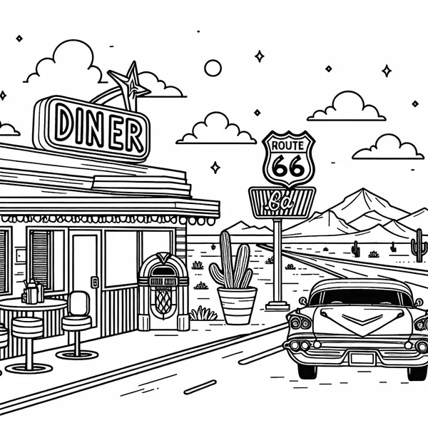 Diner in Route 66 