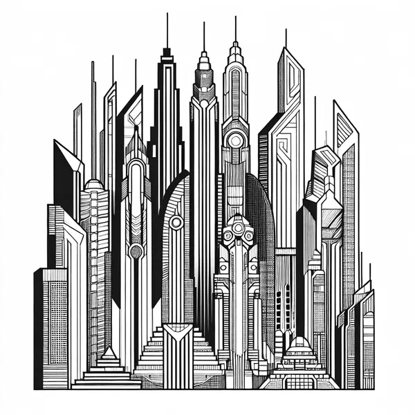 Futuristic New York City Skyline