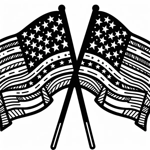 Two Flaglets of American Flag