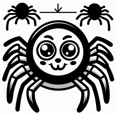 Spider Coloring Pages | HappyPagesAI