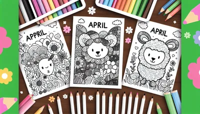 April coloring pages feature image