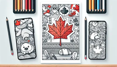 Canada coloring pages feature image
