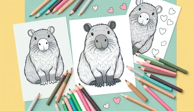 Capybara coloring pages featured image