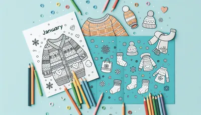 January coloring pages feature image