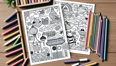 Japan coloring pages featured image