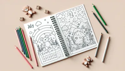July coloring pages featured image