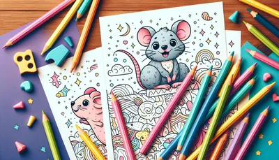 Rat coloring pages feature image