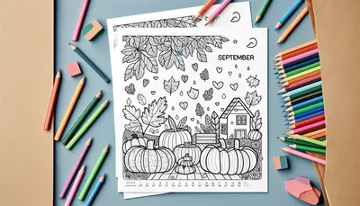 September coloring pages feature image