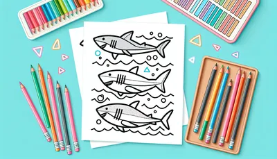 Shark coloring pages featured image