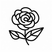 Rose with Simple Flower